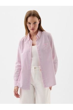 Kadın Pembe Gap Logo Oxford Gömlek