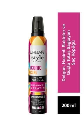 Style Guide Iconic Curl Hacimli Bukleler Sağlayan Saç Köpüğü-Güçlü Tutuş-vegan-200 ml