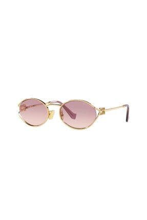 52ys 5ak06s 54 Kadın Oval Gold Metal Güneş Gözlüğü