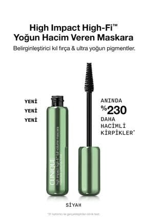 High Impact™ High-Fi™ Yoğun Hacim Veren Maskara - Ultra Siyah 10ml | Hindistan Cevizi, Argan Yağı