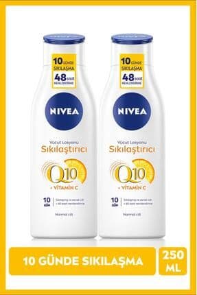 Q10 Sıkılaştırıcı Vücut Losyonu 250ml, 7 Günde Sıkılaştırıcı, C Vitamini, Nemlendirici, X2 Adet