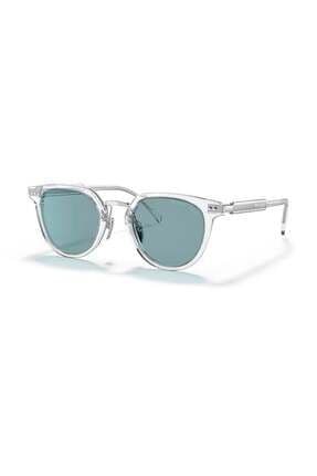 Pr 17ys 2az04d 49 Unisex Oval Polarize Şeffaf Kristal Kemik Güneş Gözlüğü