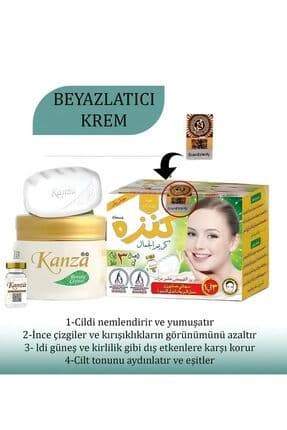 Kanza Beyazlatıcı Krem Sabun Ve Serum Seti 3'lü Set (1 KUTU)