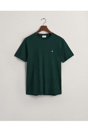 Erkek Yeşil Regular Fit Bisiklet Yaka T-shirt