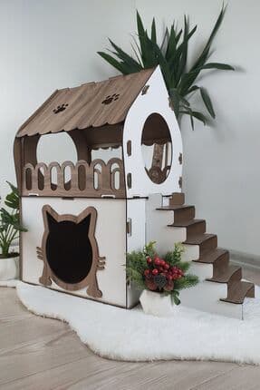 Kedi Evi 2 Katlı Merdivenli