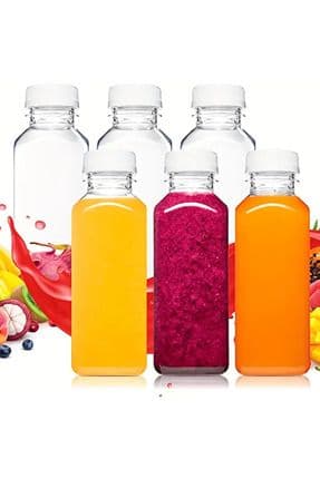 12 Adet 500ml Detox Meyve Suları Smoothie'ler Diyet Sporcu Içeceği Pet Şişesi Kilitli Kapak(ŞİŞE)