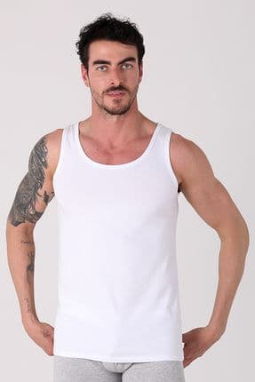 Ds Damat Soft Cotton 4'lü Atlet BEYAZ