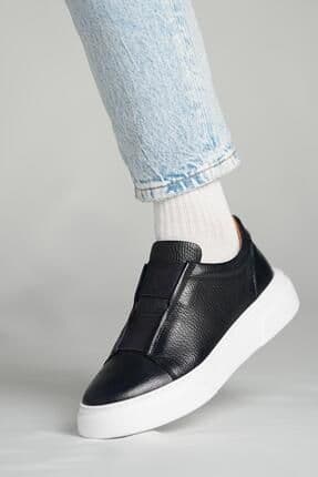 Gogh Model Lastikli Detaylı Natural Deri Sneaker Ayakkabı