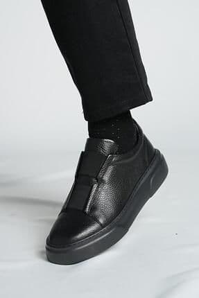 Gogh Model Lastikli Detaylı Natural Deri Sneaker Ayakkabı
