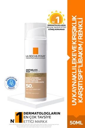 Anthelios Age Correct Spf50 Renkli Kapatıcı Özelliğe Sahip Yüz Güneş Kremi 50 ml