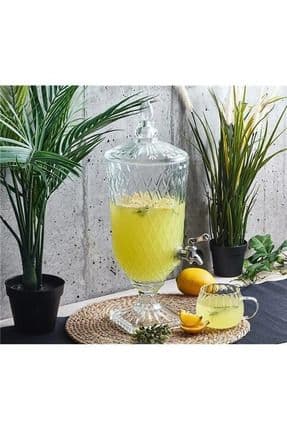 Cam Şerbetlik Lüks 4.5 Litre Kokteyl Limonata Meşrubat Sebil