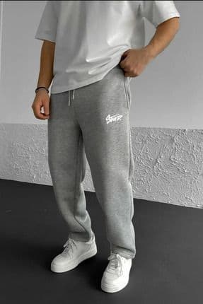 Stwd Baskılı 3 iplik Baggy Şardonlu Eşofman Altı