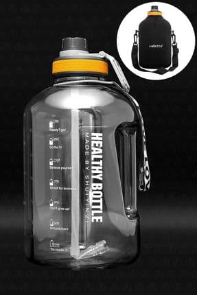 Winta Bpa Içermez Motivasyonel Su Matarası 2.5 Lt Siyah Su Matarası,su Şişesi,suluk