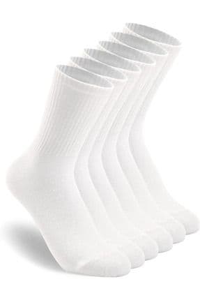 6 Çift Pamuklu Tenis Çorap Soket Boy - Unisex