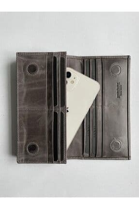 Sl-2161 Hakiki Deri Telefon Bölmeli Unisex Portföy Cüzdan