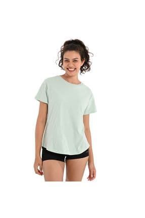 Icona2 Kadın Yeşil Günlük Stil T-Shirt 24YKTL18D20-MNT