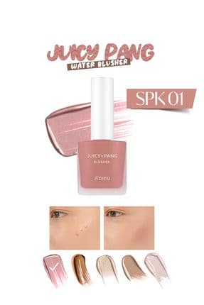 Meyve Kokulu, Nemlendirici, Sedefli, Kalıcı Sıvı Allık Juicy-pang Water Blusher Shimmer (SPK01)