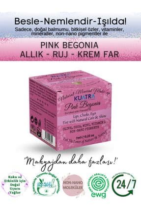 Pink Begonia Nemlendirici - Antioksidan Işıltı Veren Balm (DOĞAL İÇERİKLİ RUJ- ALLIK-FAR)