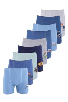PENYE LİKRALI 5 Lİ PAKET ÇOK RENKLİ DESENLİ ERKEK ÇOCUK BOXER
