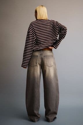 Geniş paça barrel jean