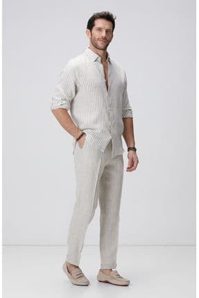 Naturel Keten Jogger Pantolon