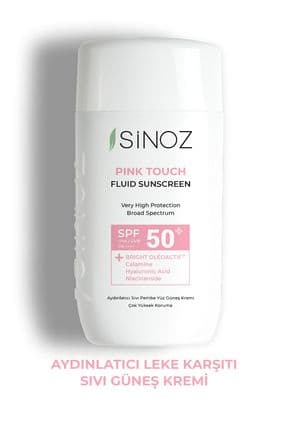 SPF50+ Pink Touch Aydınlatıcı Sıvı Yüz Güneş Kremi Yeni Nesil Filtreler Hibrit Formül 50ml - PA++++
