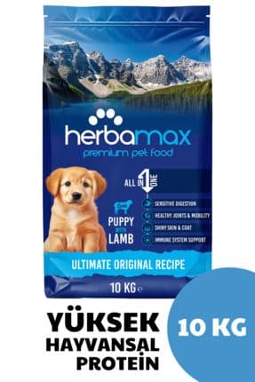 Yüksek Hayvansal Protein Sayesinde Gelişim Destekleyici - Kuzu Etli Yavru Köpek Maması 10kg
