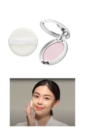 Donuk Cilt Görünümünü Gidererek Makyajı Sabitleyen Ultra Hafif Pudra Airy Pot Pressed Powder (PİNK)