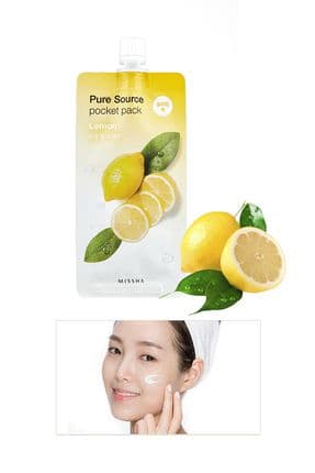 Aydınlık Ve Pürüzsüz Görünüm Sunan Uyku Maskesi Pure Source Pocket Pack (LEMON)