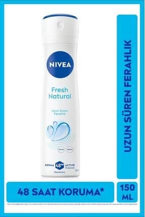 Kadın Sprey Deodorant Fresh Natural 150ml, Ter Kokusuna Karşı 48 Saat Koruma,Okyanus Özleri,Ferahlık