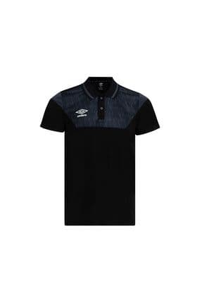 Siyah Erkek Polo Yaka Tişört Spor Kesim TF-0268 Umbro Diamond Camp Polo T-Shirt Black