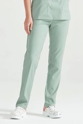 Unisex Küf Yeşili Tek Alt Terikoton Ince Kumaş Renkli Dr Greys Kesim Forma.