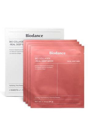 Biodance Bio Collagen Mask, Nemlendirici Yüz Maskesi, Cam Cilt Kore Maskesi,Made in KOREA (4 Adet)