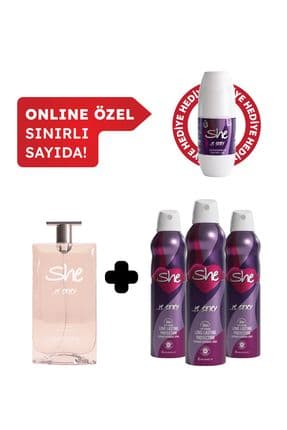 Is Sexy Kadın Edt Parfüm 50 ml & Deodorant 3*150 ml Avantajlı Set, Roll On Hediyeli