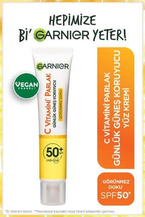C Vitamini Günlük Güneş Koruyucu Fluid Yüz Kremi Görünmez Doku Spf50 40ml