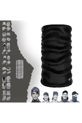 Siyah Kask Içi Maske Dikişsiz Tüp Boyunluk Bandana Saç Bandı Toka Bone