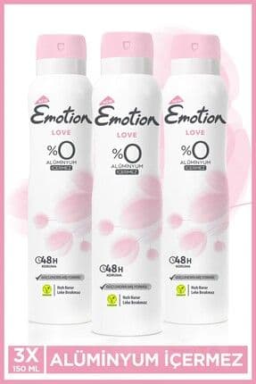 Love Kadın Vegan Deodorant 3x150ml Hızlı Kurur, Leke Bırakmaz