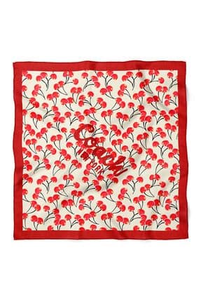 Kiraz Desen Bandana Fular 50 x 50 Cm