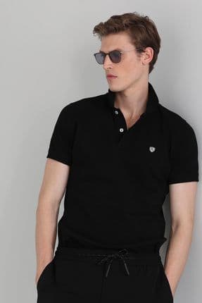 Laon Spor Polo Erkek Tişört Siyah
