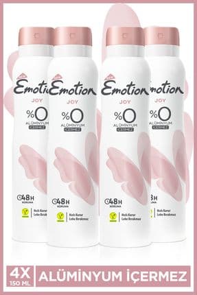 Joy Kadın Vegan Deodorant 4x150 Ml Hızlı Kurur, Leke Bırakmaz
