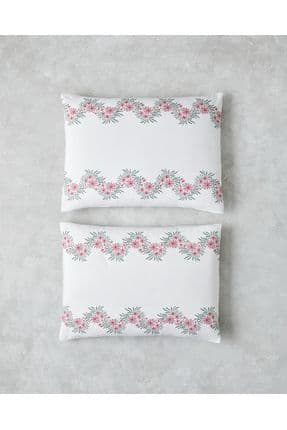 Daisy Chain Kolay Ütülenir 2'li Yastık Kılıfı 50x70 cm Pembe