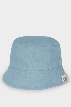 Erkek Çocuk Etiket Baskılı Jean Bucket Şapka B7890A825SM