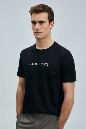 Fusıon Modern Grafik T- Shirt Siyah