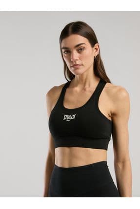 Ever Essentials Siyah Kadın Pamuk Sporcu Sütyeni