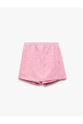 Fisto Beli Lastikli Mini Şort Etek