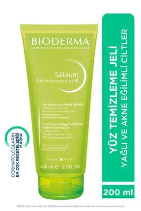 Sebium Yağlı, Akne Eğilimli Cilt Sivilce Karşıtı Salisilik Asit Glikolik Asit Temizleme Jeli 200 ml