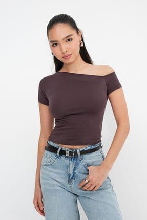 Kayık Yaka Basic T-shirt P1749-E3