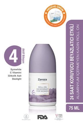 Beyazlatma Etkili Roll-on Kadın | 24 Saat Koruma Aluminyum Içermeyen Kadın Roll On - 75 ml
