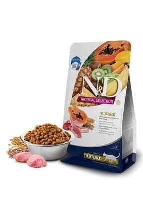 Tropical Selection Kuzu Etli Ve Tropikal Meyveli Kısırlaştırılmış Kedi Maması 4kg 1kg Hediye!