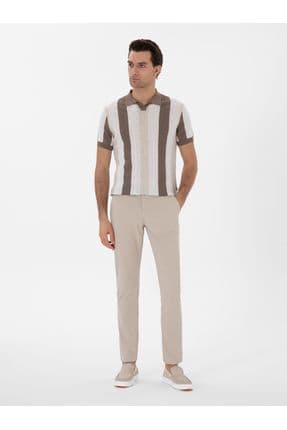 Bej Slim Fit Pamuk Karışımlı Kanvas Pantolon 50312177-VR011